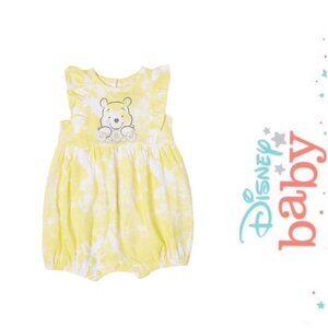 Disney | Yellow Tie Dye Winnie The Pooh Bubble Romper | Size 12 Months